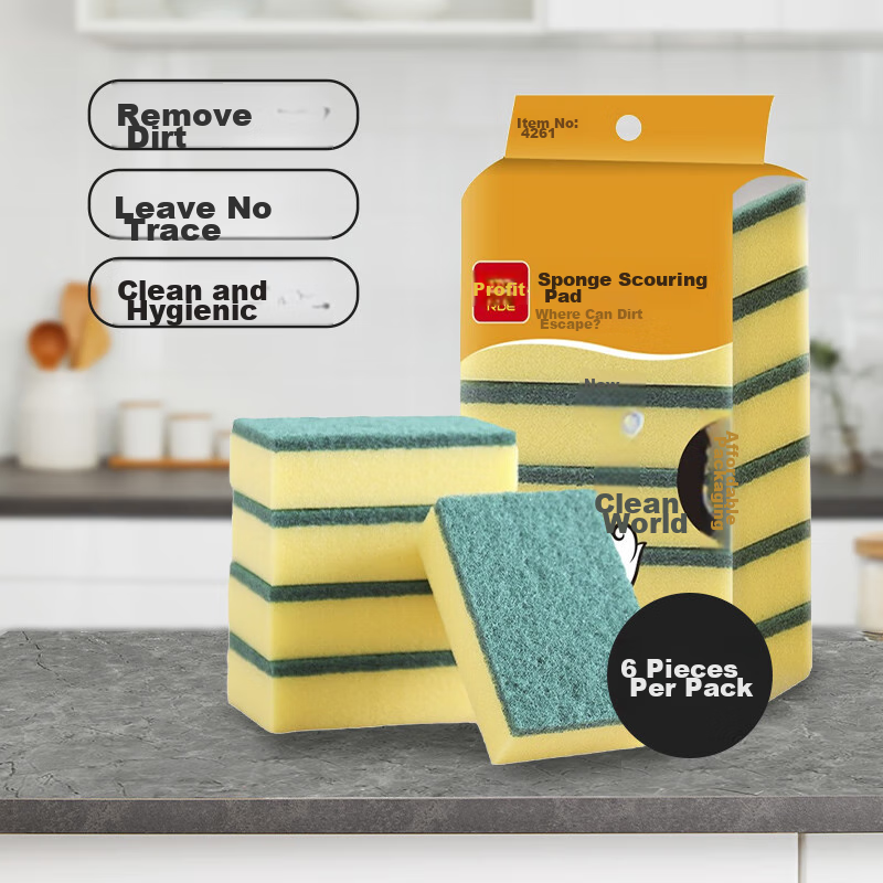 Lide Sponge Scouring Pad, Kitchen Cleaning Cloth, Cleaning And Degreasing Sponge...