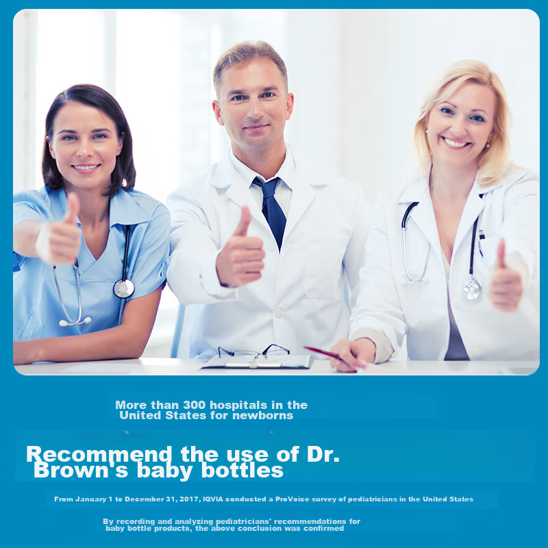 Dr. Brown's Glass Baby Bottle, 0-3 Months Newborn Anti-Colic Anti-Choking Wide-Neck Bottle 150ml, Cute Rabbit