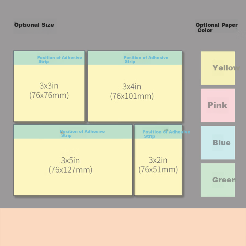 STICKN (STICKN) 6-Pack Sticky Notes/ Memo Pads/ Sticky Note Pads/ Sticky Note Book 76*76mm Self-Adhesive Message Pad 600 Sheets Pink 31006-J6