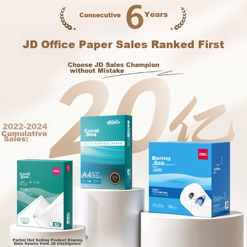 Deli Thermal Cash Register Paper 80*50mm for White Sea Restaurant Takeaway Cash Register Printer Paper Supermarket Cash Register Receipt Paper 50 Rolls (20m/Roll) Single Roll Sufficient Meters ZS126