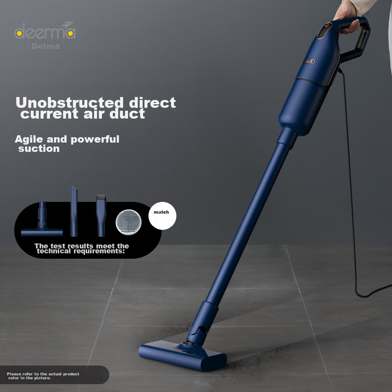 Deerma Vacuum Cleaner, Home Upright And Handheld Vacuum Cleaner DX1000, Corded Lightweight Powerful High-Power Vacuum Cleaner, Two-In Pet, Sapphire Blue