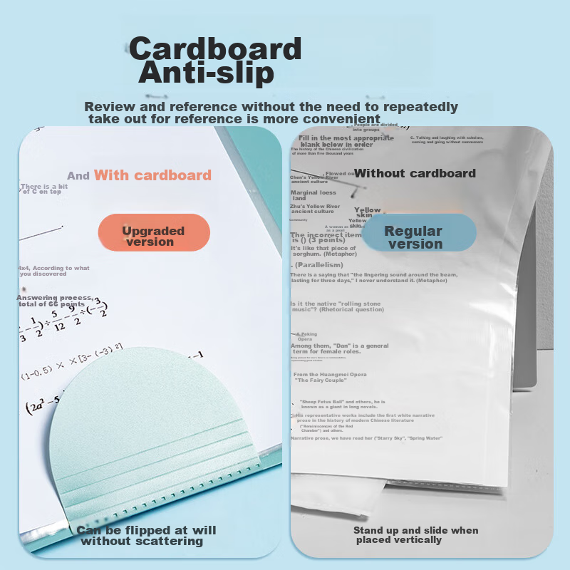 Chenguang (M&G) A3/60-Page Document Folder, A3 Size Folded Version, Student Exam Paper Storage Folder, Loose-Leaf Pocket, Drawing Folder, File Folder, Exam Paper Storage Bag, Accordion File, Green, AD