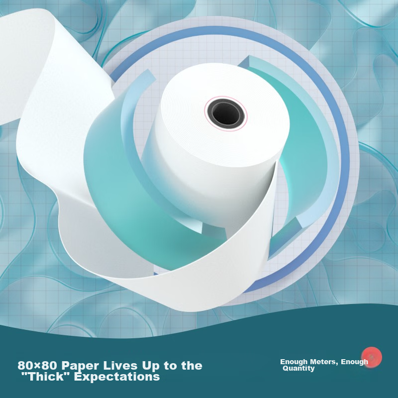 Deli Coral Sea Thermal Receipt Paper, 80*80mm, 40 Rolls, Restaurant Takeout Receipt Paper, Hotel And Supermarket Receipt Paper, 52 Meters/roll, 3143