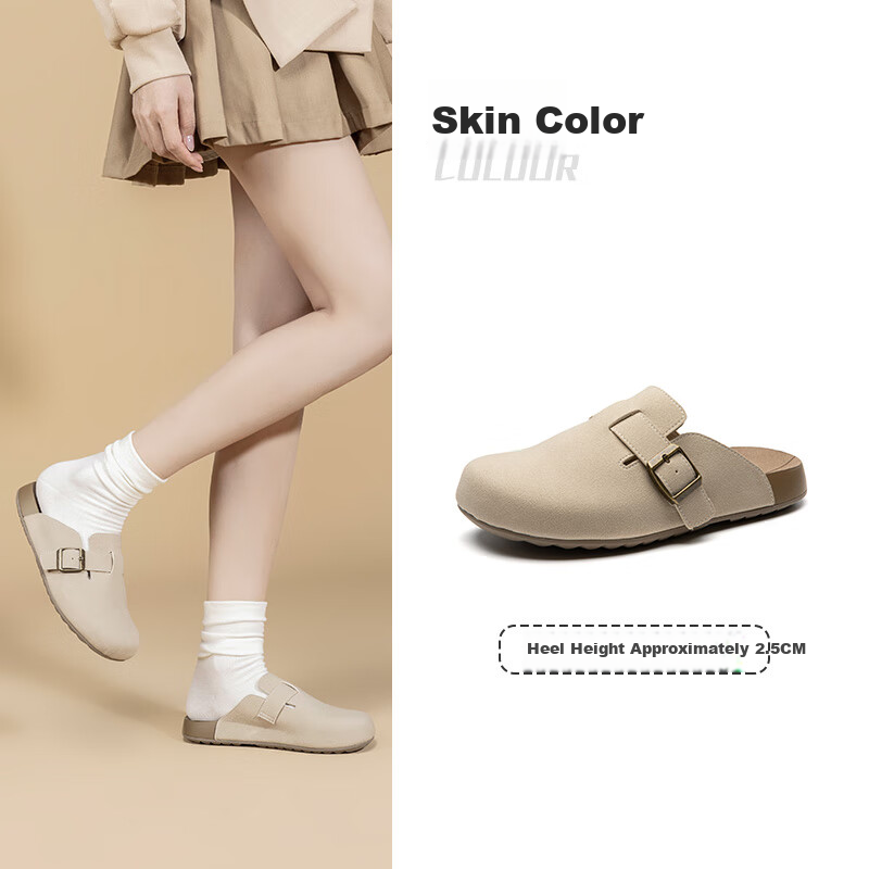 Dadong Bokeng Women's Shoes, 2025 Spring New Fashion Casual Flat Slip-On Low Heel Round Toe Simple C0100