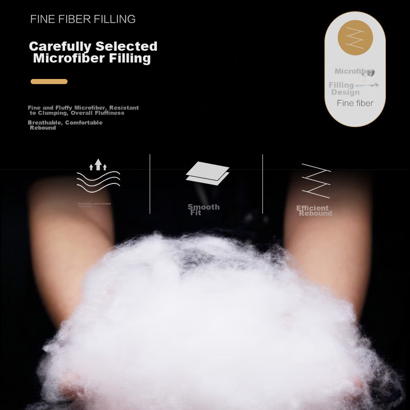 BEYOND Cotton Pillow, Washable Pure Cotton Soft Pillow Core, High Pillow (Upright Style), Single Pack, 48*74cm