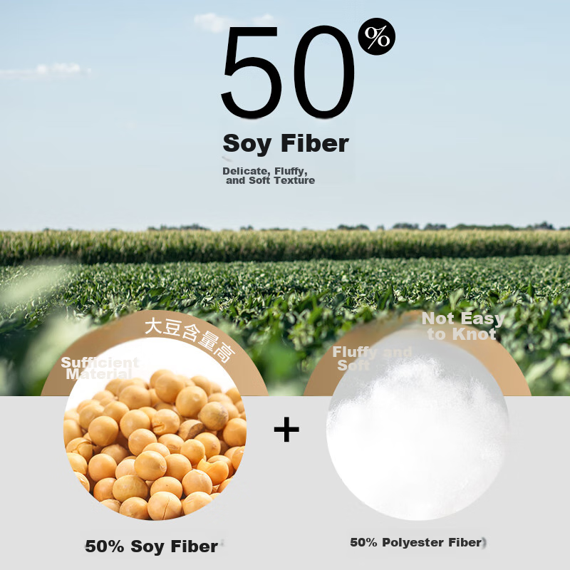 Boyang Home Textiles, Simple A-Class Antibacterial 50% Soybean Fiber Comforter, Thickened Winter Quilt, Approximately 6.8 Jin, 200*230cm