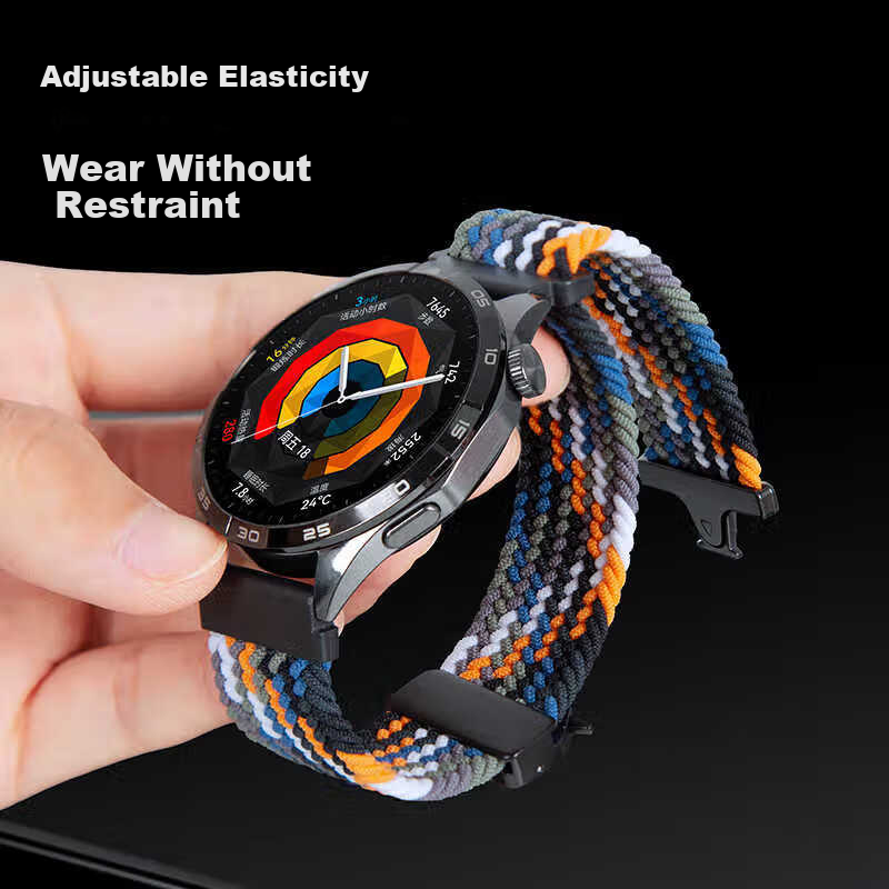 Smorss Parachute Buckle Woven Watch Strap for Huawei Watch 4 Pro GT5/GT4/4/GT3/3/Pro/GT2 and Oppo Watch X/4 Pro