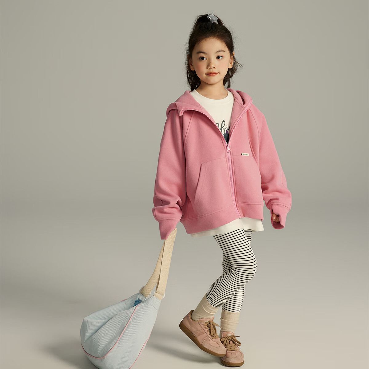 Budinghalu Girls' Spring Jacket 2025 New Spring/Autumn Stylish Hooded Sweatshirt Cardigan Children's Spring Collection