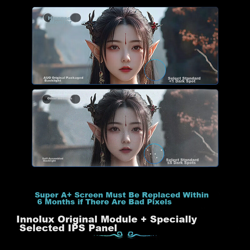 Hisense Dazheng G5 Pro, 27-Inch 2K 180Hz, 1ms Factory-Integrated Module, Hardware Low Blue Light, Rotatable And Height-Adjustable, HDR400, Glacier White, Gaming Monitor