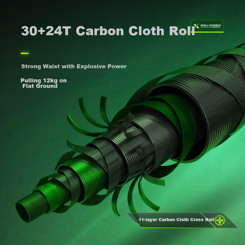 Handing Xinduo Lei Second Generation Lei Qiang Rod Luya Rod Long Throw Light Lei Rod Black Fish Rod Throwing Rod 2.28m H Straight Handle