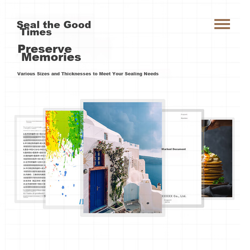 HOOYE A4 70mic Laminating Pouch, 7 Mil Thick, High-Clarity Transparent Laminating Film, for Documents, Photos, And Card Protection, 220*307mm