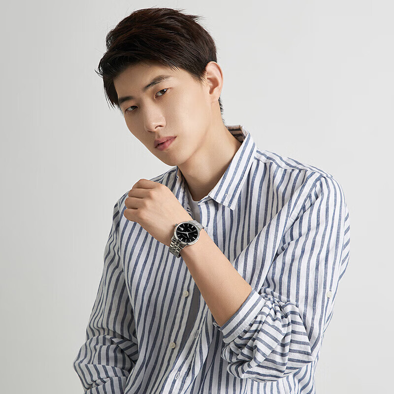 Seagull Men's Automatic Mechanical Watch, National Calendar Men's Watch, Birthday Gift for Men, Black Dial