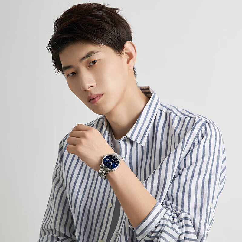 Seagull Men's Automatic Mechanical Watch, National Calendar Men's Watch, Birthday Gift for Men, Blue Dial