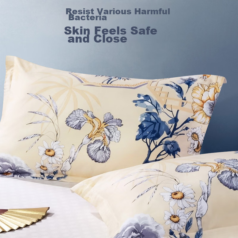 Fuanna Pillowcase, Pure Cotton, Upgraded Antibacterial, for Students And Home Use, 74*48CM, 2-Pack