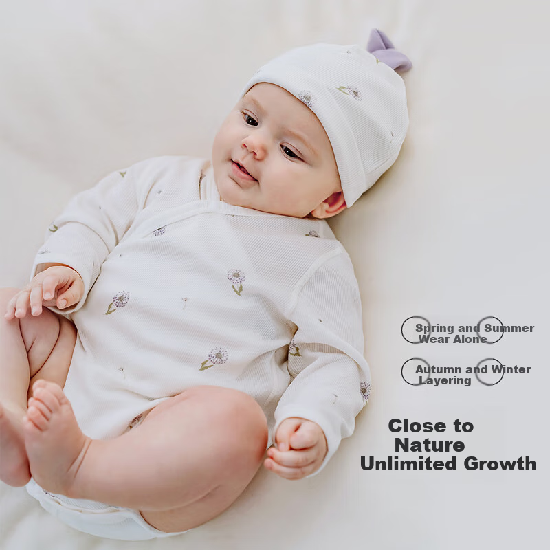 Babylove Baby Onesie Spring and Summer Newborn Clothes Triangle Ha Clothes Infant Baby Crawling Clothes Full Moon Spring Bottoming