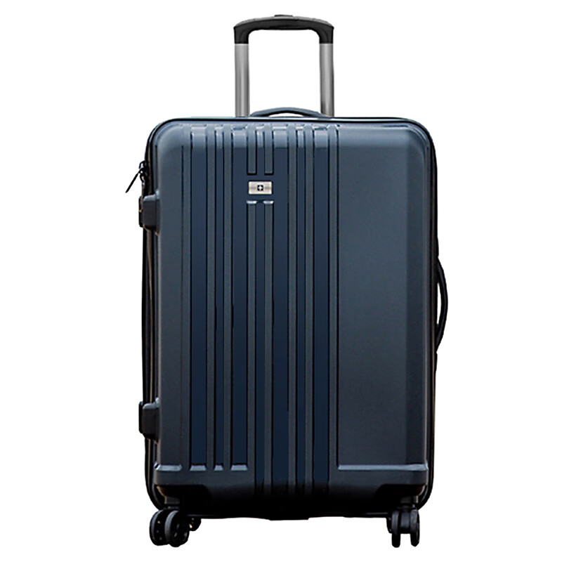 SUISSEWIN Xiangxing 24-Inch Lightweight Suitcase with Quiet Wheels, Fashionable Luggage, Durable Password Lock, Blue 8810