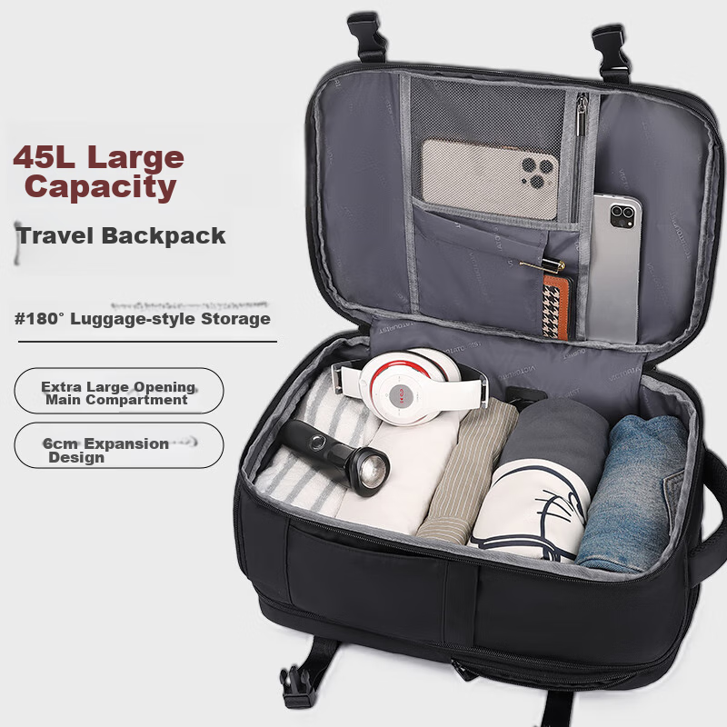 VICTORIATOURIST Backpack, Travel Bag for Men, Large Capacity Expandable Shoulder Bag, Business Trip Travel Backpack, Hiking Luggage Bag, V7055