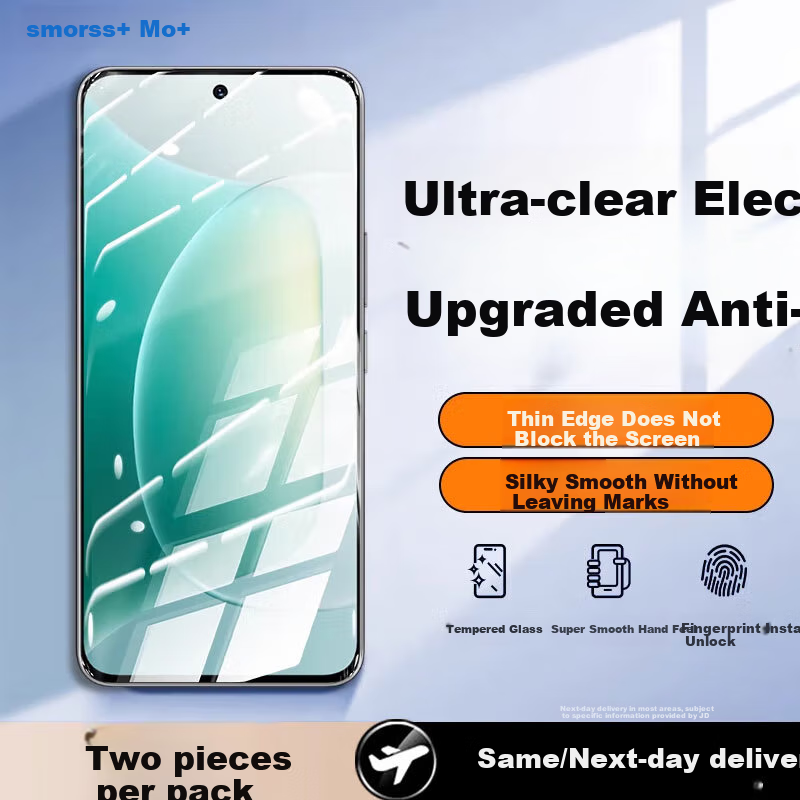 Smorss [2 Pieces Premium] Suitable for Honor 300 Tempered Glass Screen Protector for Honor 300 Phone High Definition Full Screen Anti-Scratch Anti-Fingerprint Full Glass Film