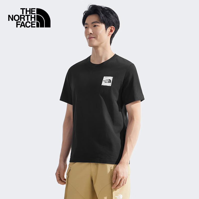 The North Face Short Sleeve T-shirt for Couples Outdoor Comfortable and Breathable 8EY8 Black/JK3 XL