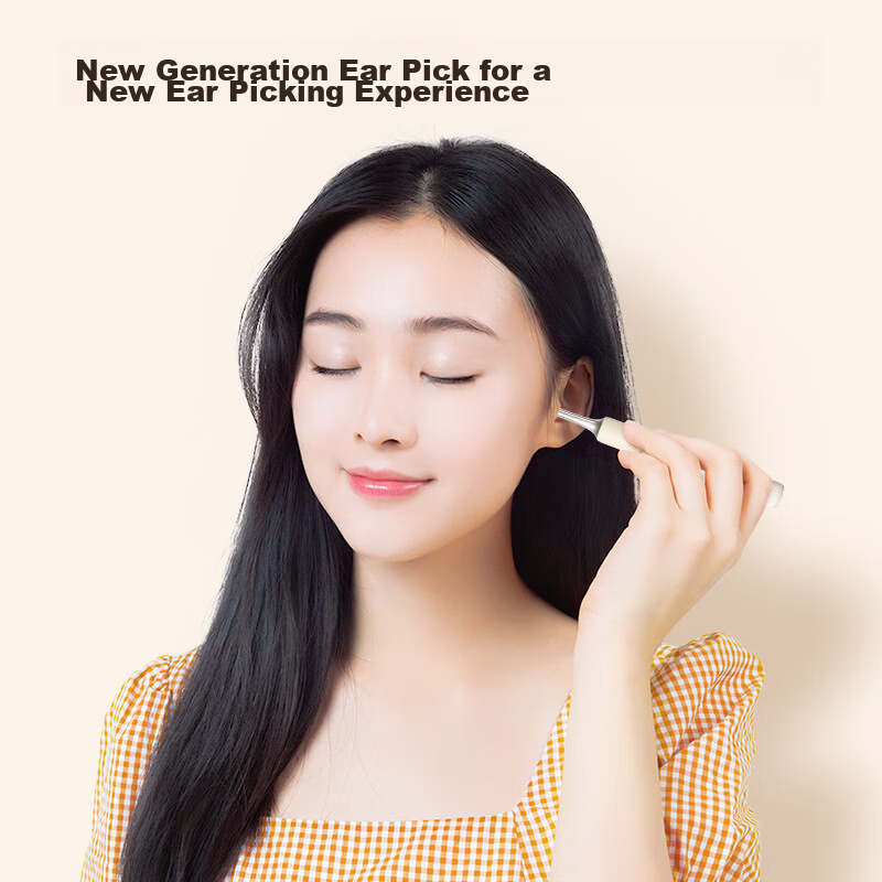 SUNUO Smart Visual Ear Spoon with Tweezers Gift Box Children's Ear Spoon Glowing Ear Digging Spoon Note 5 White