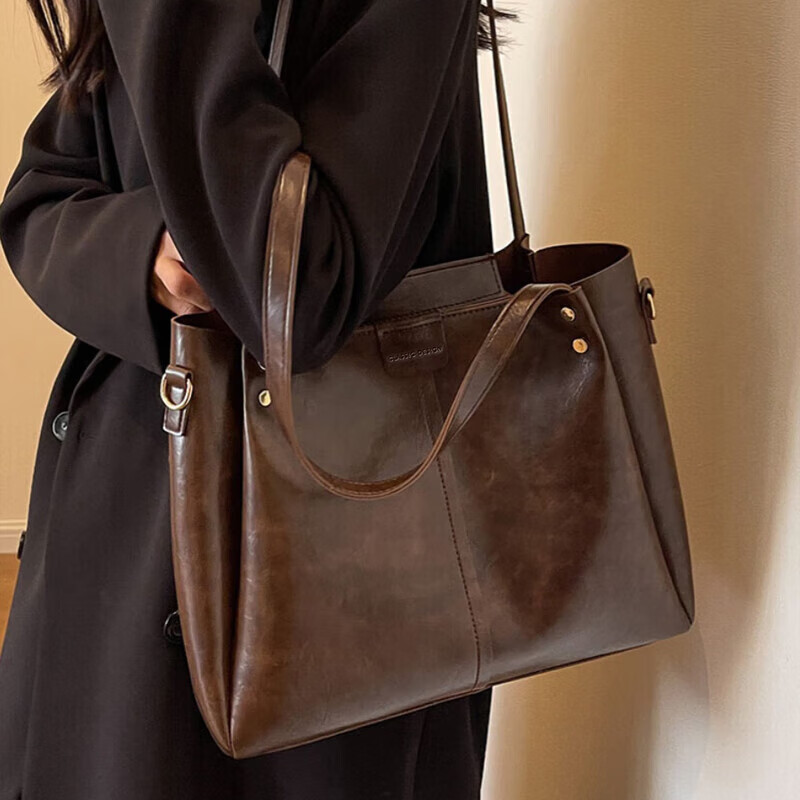 Viney Cowhide Tote Bag for Women, Large Capacity Crossbody Shoulder Bag for Commuting, Perfect Gift for New Year, Birthday, Girlfriend, Wife