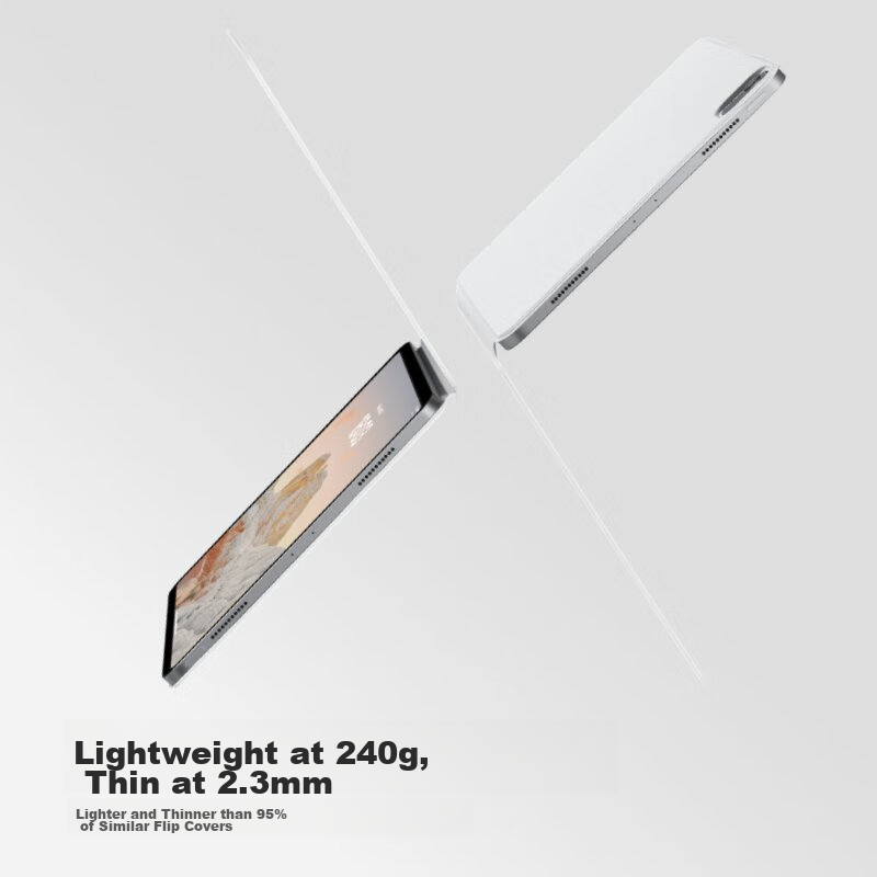 PITAKA Compatible with Apple IPad Pro 2024 Case, 13-Inch Magnetic Quick-Release, Double-Sided Clip, Vertical Screen, Slim, with Pencil Slot, Anti-Bend, Premium Feel, Protective Case, Cover, Stand, Whi