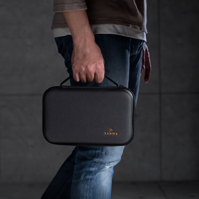 SANWA SUPPLY Travel Portable Hard Shell Data Cable Power Bank Storage Bag Digital Accessories Organizer Bag