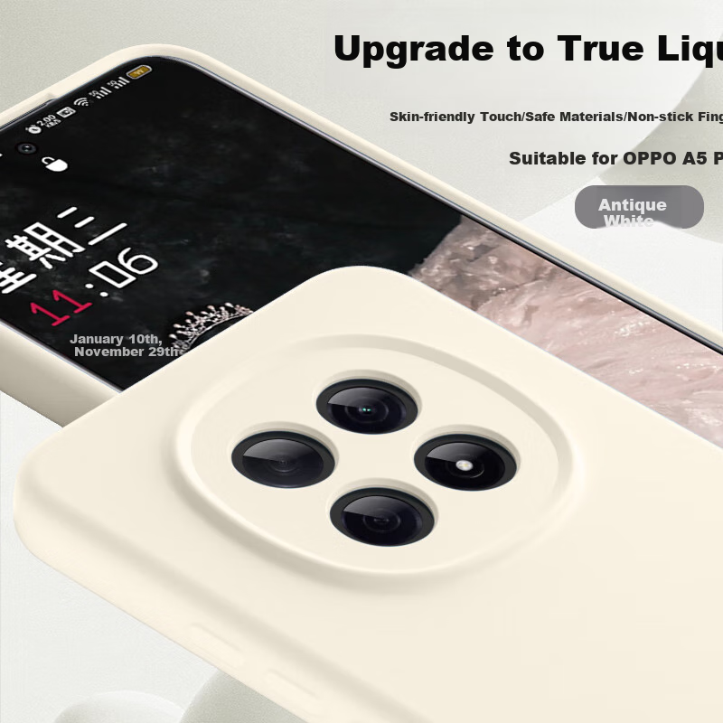 Shangsu, Suitable for OPPO A5PRO Phone Case, A5PRO Protective Cover, Premium Liquid Silicone Soft Shell, Full Lens Protection, Shockproof, Anti-Fingerprint, for Women And Men, Solid Color Simple Outer