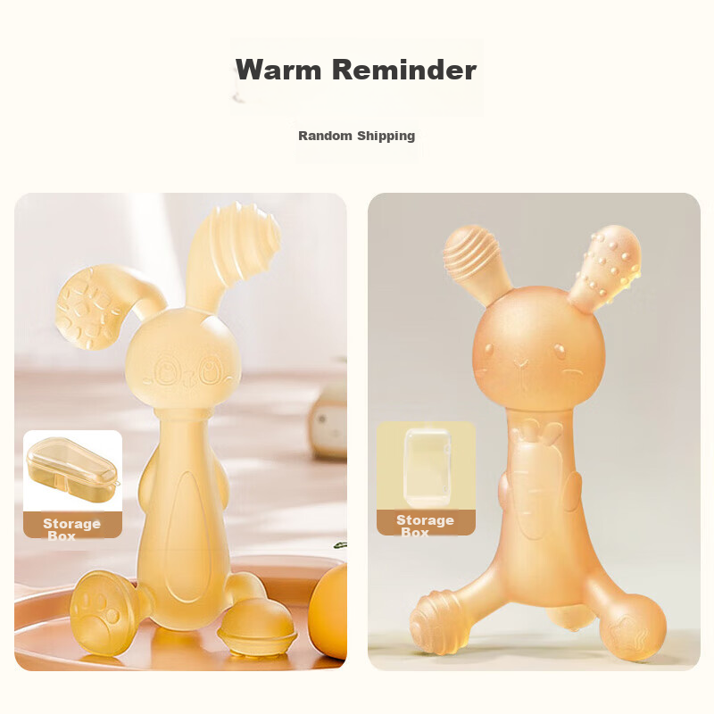 Baoshi Baby Teether, Infant Teething Toy, 3-4 Months Oral Stage Toy, Nano Silver Rabbit