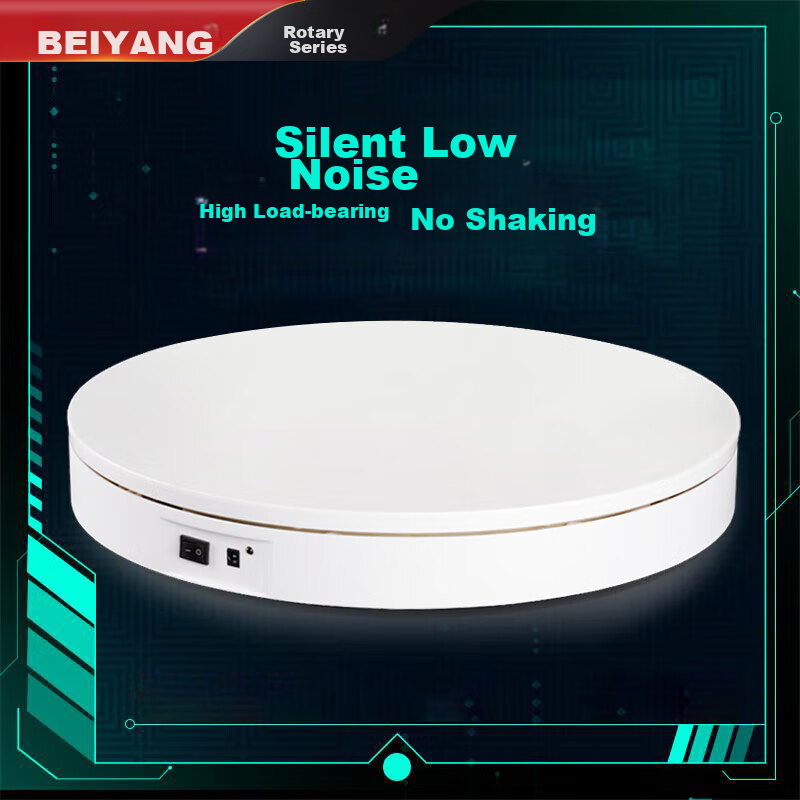 Beiyang Photography Electric Turntable, Automatic Rotation for Still Life Shooting, Built-In LED Product Display Turntable, Shooting Prop, Live Streaming Electric Turntable Display Stand