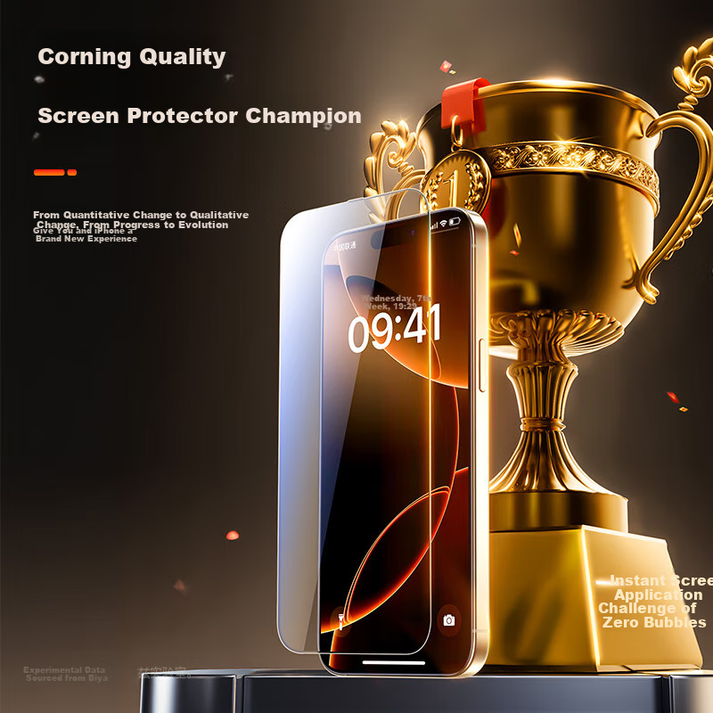 BIAZE Corning Dust-free Warehouse Apple 16ProMax Tempered Glass Film iPhone 16ProMax Phone Screen Protector High Definition Glass Dust-proof Chamber Anti-drop Fingerprint JM287