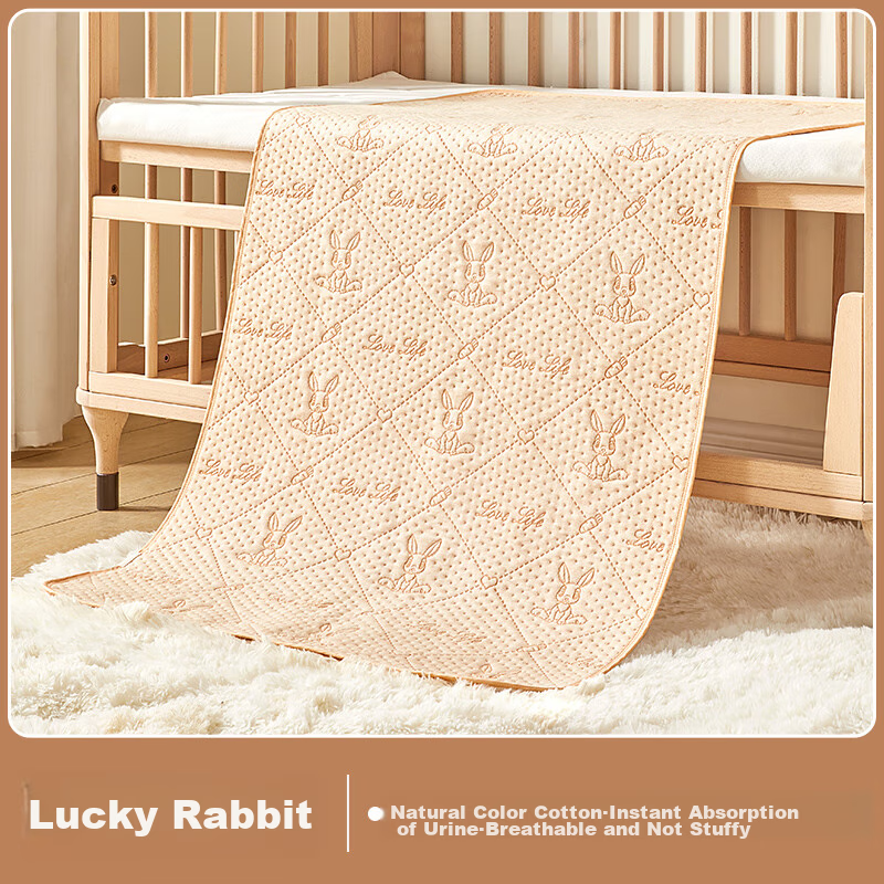 Beipesi Baby Diaper Pad, Natural Colored Cotton, Waterproof, Washable, Bed Sheet, Menstrual Pad, for Menstruation, Ruitu 65x120cm