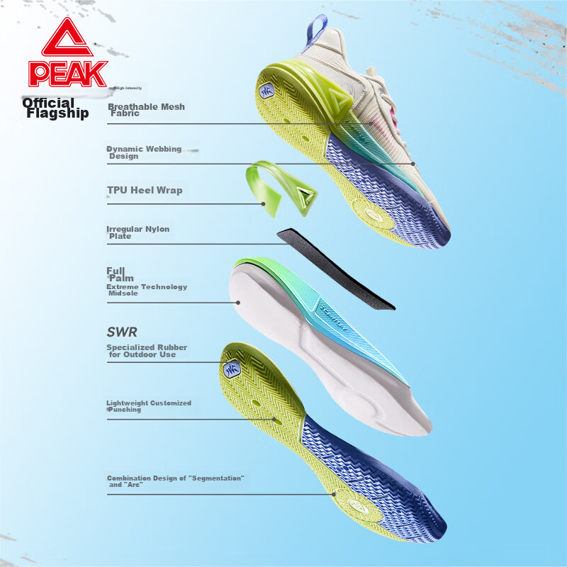 PEAK Taiji Youxia 2.0 Basketball Shoes for Men, Comfortable Shock-Absorbing, Practical for Games And Competitions, Sports Shoes for Men DA410027