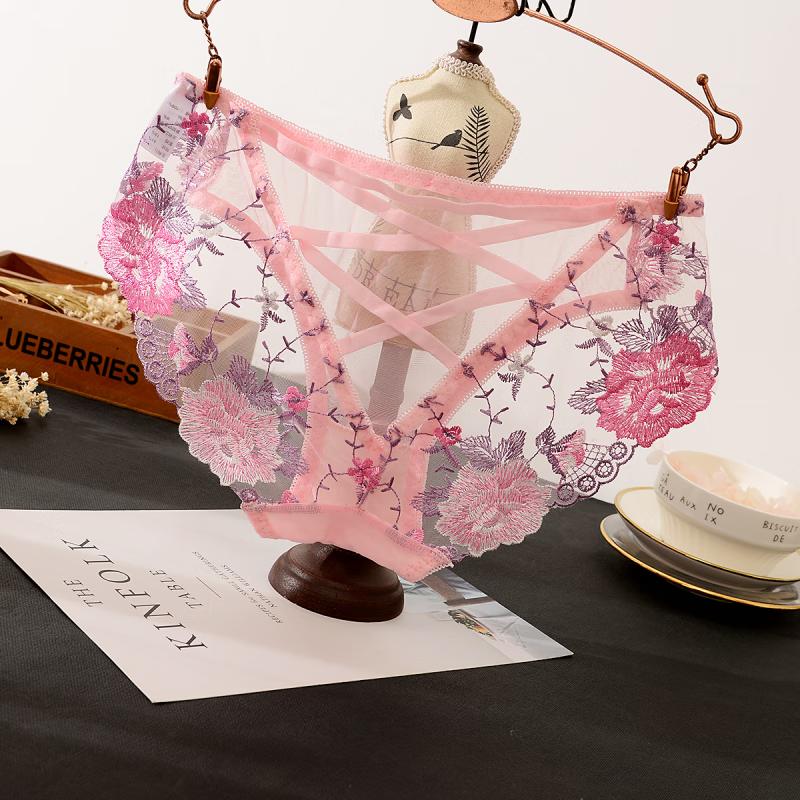 Ordifen [Pure Desire Lace Embroidery] Sexy Women's Lingerie, Adult Temptation, High-Value Panties, 2 Pieces, One Size Fits All
