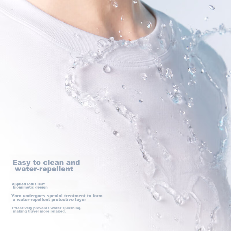 Thumb White Small T 2nd Generation Short Sleeve Pure Cotton T-shirt Men and Women Spring and Summer Water-repellent White Small T Bottoming Shirt Top Men's Dark Blue S