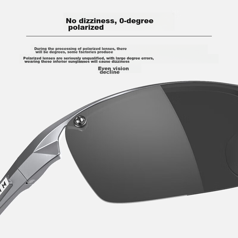 Parim Aluminum-Magnesium Polarized Sunglasses for Men, Sports Cycling Sunglasses, Semi-Rimless Driving Sunglasses for Men, BK1 Black Frame