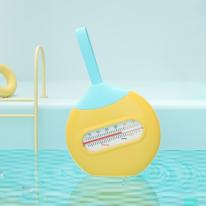 Rikang Water Thermometer, Baby Bath Temperature Gauge, Infant And Child Bathing Water Temperature Tester (Yellow)