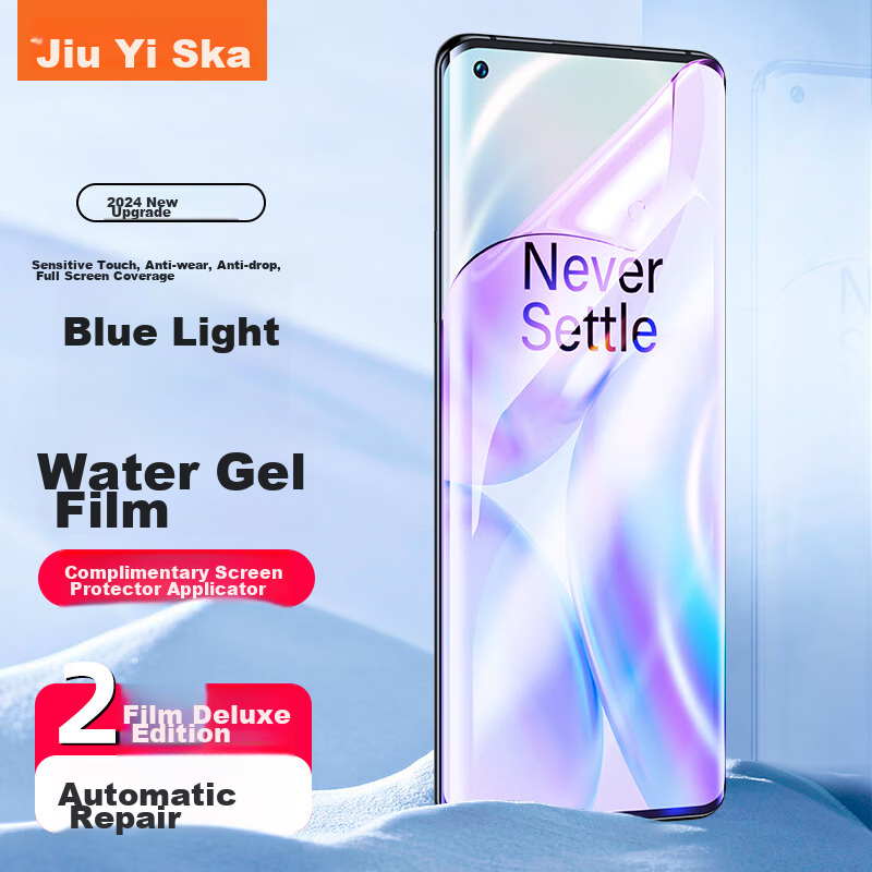 Yisika [2 Nano Full Screen] for OnePlus 8 Pro Hydrogel Soft Film, Phone Screen Protector, Non-Tempered Full Coverage Anti-Blue Light No White Edge Blocking Screen Protection JM663