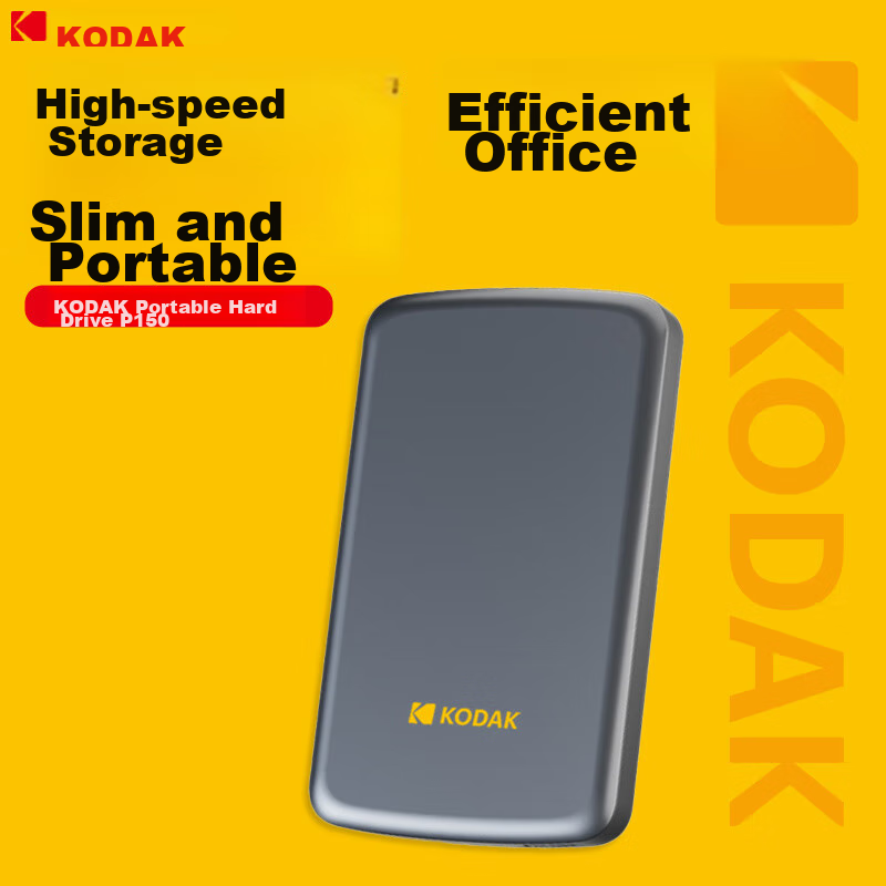 Kodak 500G External Portable Hard Drive, USB3.0, Mechanical Hard Drive, P150 Series Slim High-Speed Transfer, Compatible with Laptops And Desktop Computers, Universal USB Interface