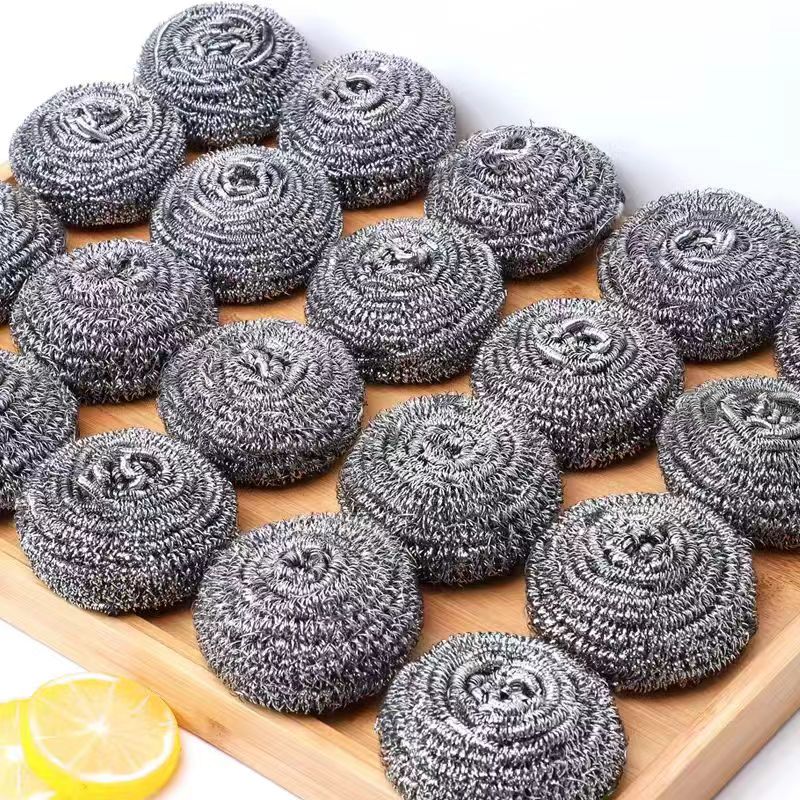 Ruibao Food-Grade Stainless Steel Wire Scrubbers for Home And Commercial Use, 30-Pack Economical Set, Durable Non-Shedding Dish And Pot Scrubbers