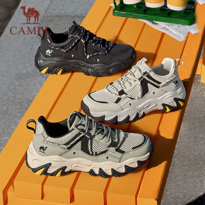 CAMEL Outdoor Climbing Breathable Comfortable Casual Sports Dad Shoes Men G15S342004 Light Green 38