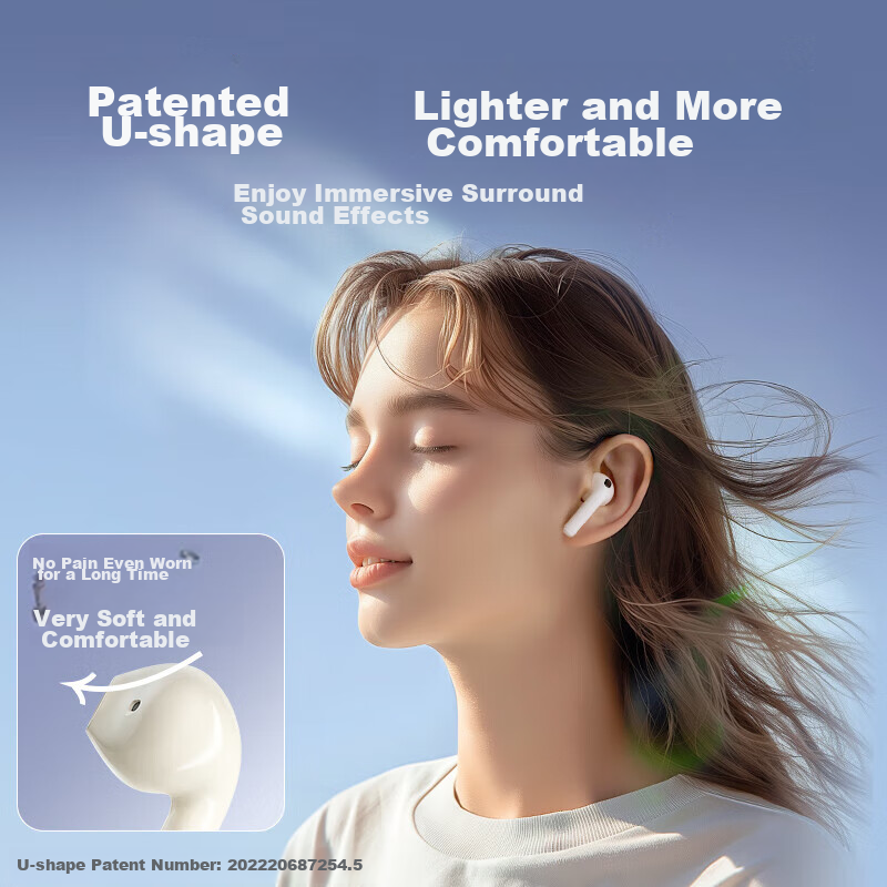 Edifier Evo Air True Wireless Bluetooth Earbuds, Semi In-Ear Headphones, Wireless Earphones, Bluetooth 5.4, Compatible with Apple, Huawei, Xiaomi, Misty Pink