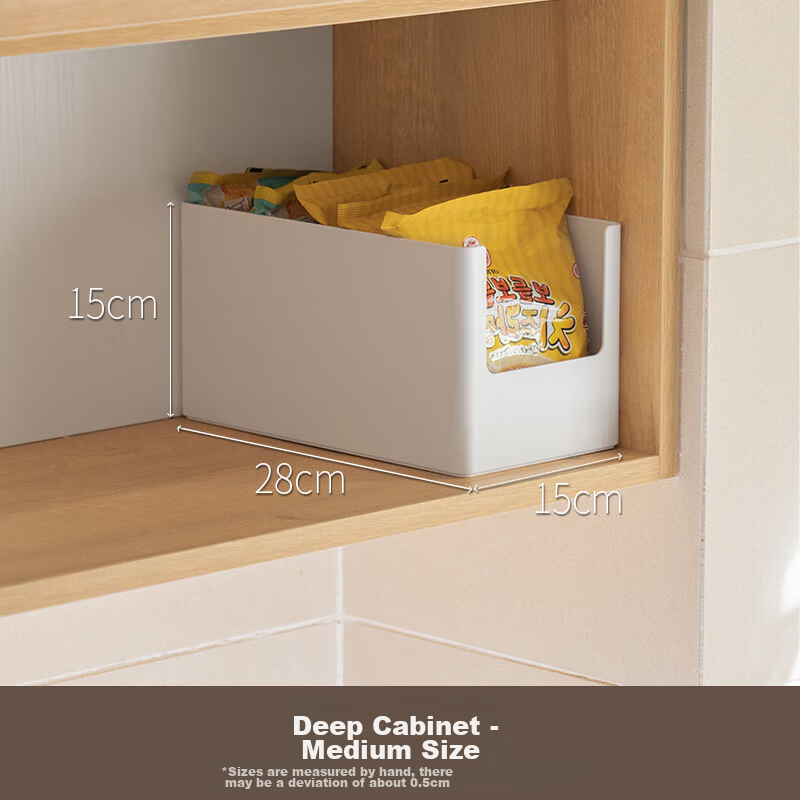 Lanjiaoluo Drawer Cabinet Storage Box, Kitchen Organizer, Miscellaneous Basket, Desktop Snack Container, Right-Angled Storage Box, Storage Bin, Medium Size