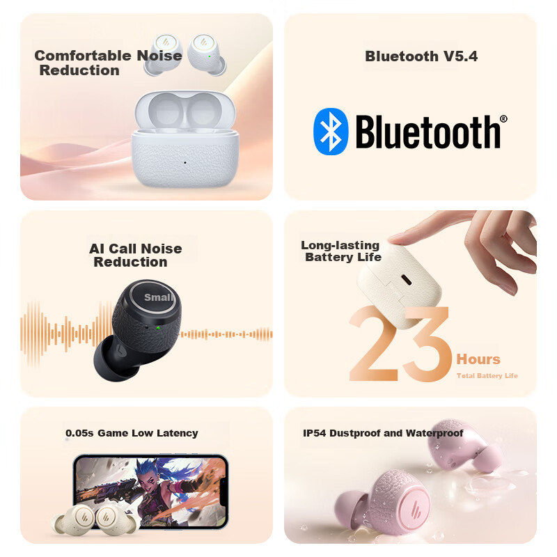 EDIFIER X3 Pro True Wireless Noise Cancelling Bluetooth Earbuds Wireless Sports Gaming Headphones Bluetooth 5.4 Compatible with Apple, Huawei, Xiaomi Phones Midnight Blue Christmas Gift