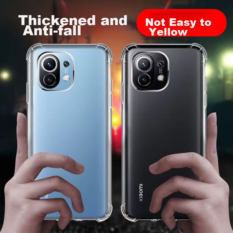Kalai'ao Xiaomi 11 Pro Phone Case, Xiaomi 11 Pro Protective Cover, Full Protection Shockproof TPU Airbag Soft Case/Protective Case, Transparent, 6.81 Inches