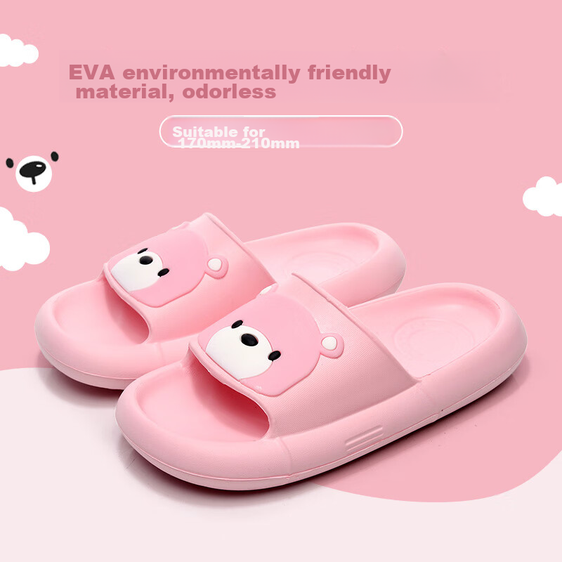 TZLDN Cartoon Slippers for Children Summer Indoor Outdoor Boys Girls Anti-Slip Baby Slippers Balloon Pink 210mm