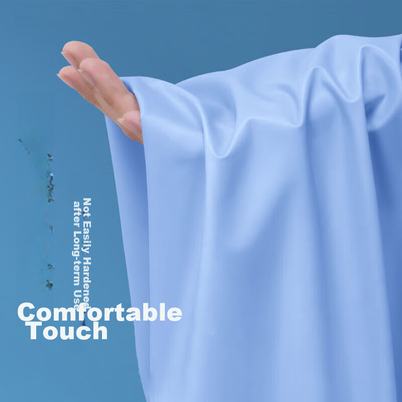 Jingxin Long Raincoat for Electric Scooters, Full-Body Protection against Heavy Rain, for Motorcycles And Electric Bikes, Single-Person, Extra Large And Thick, Morandi Sky Blue