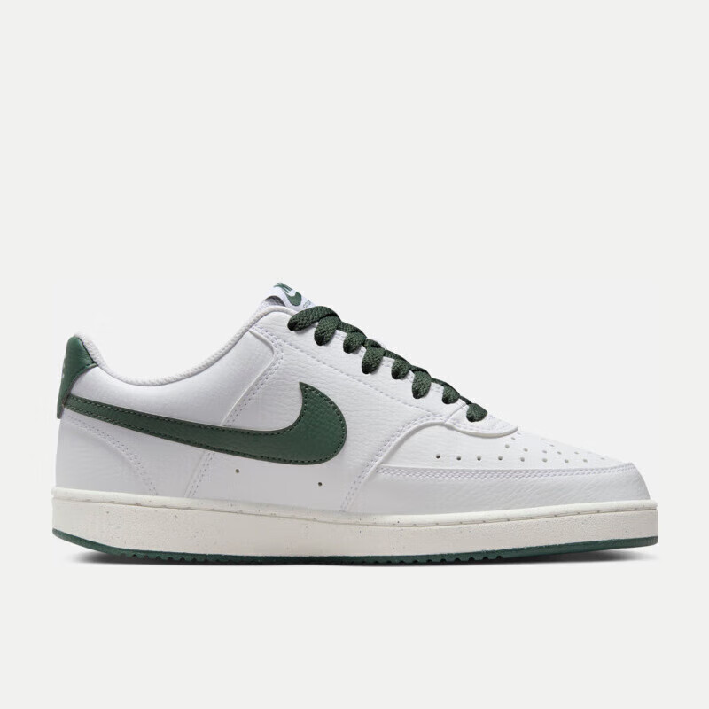 Nike Women's Casual Sports Shoes W NIKE COURT Sneakers FV9952-101 White And Green, Size 37.5