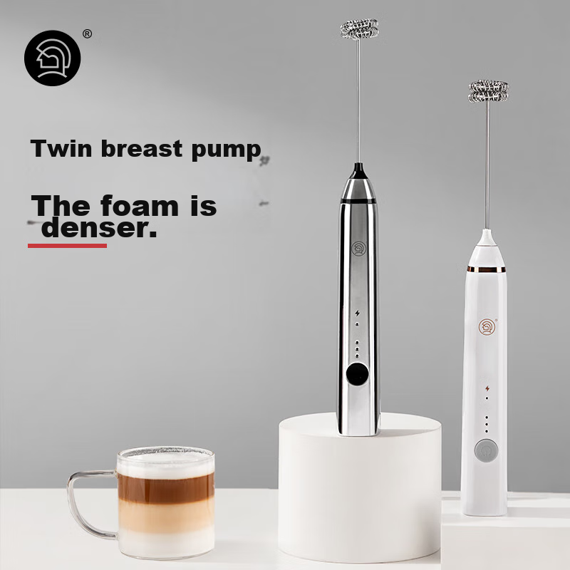 Hero Shuangzi Electric Milk Frother, Coffee Milk Frother, Home Use Milk Frother, Handheld Mixer, Egg Beater, White