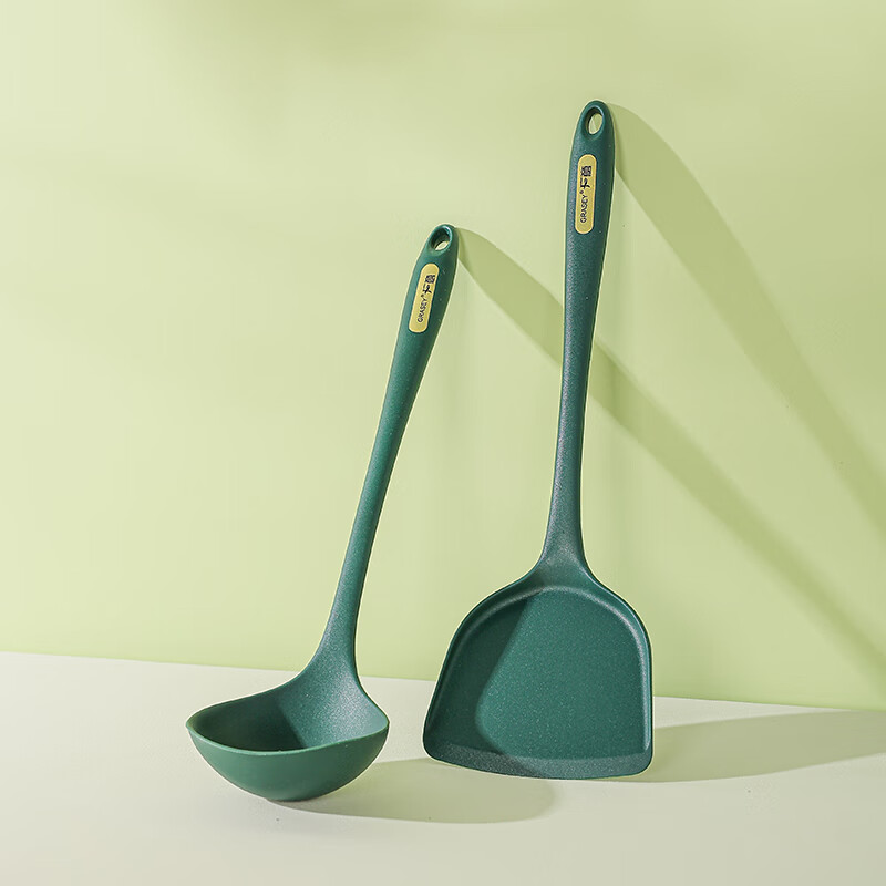 Guangyi Silicone Spatula Set, Non-Stick Pan Specific Soup Ladle And Rice Spoon, Pot-Protecting Anti-Stick Spatula Two-Piece Set GY7923